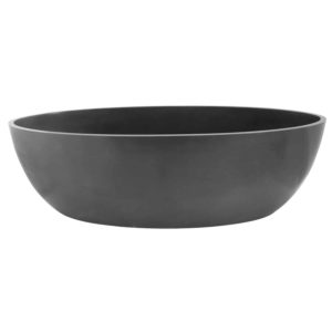 Waterware. Quila Oval Freestanding Cast Stone Carbon Quartz | WD6589CQ