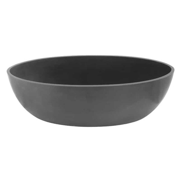 Waterware. Quila Oval Freestanding Cast Stone Carbon Quartz | WD6589CQ - Image 2