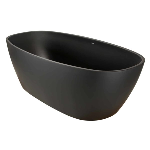 Waterware. Coco Free Standing Acrylic 1600mm Matte Black | WD6026BL - Image 2