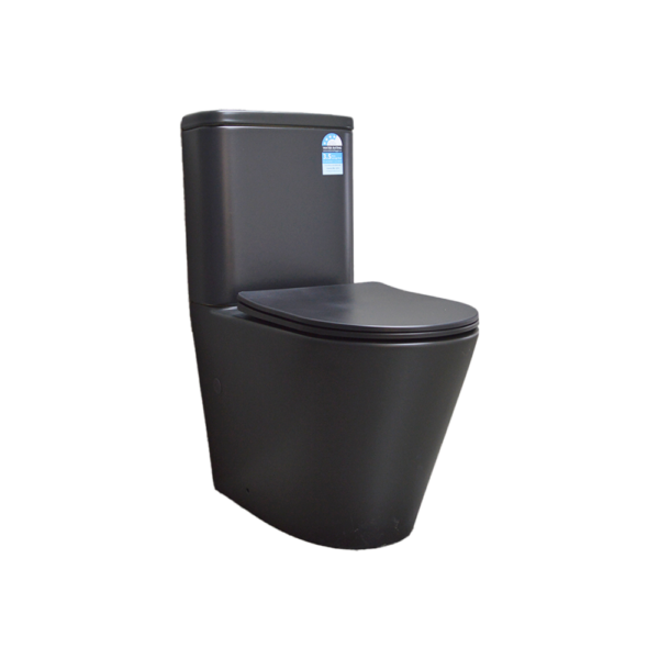 Waterware. Boston Back To Wall Toilet Suite Matte Black | WDBO100MB