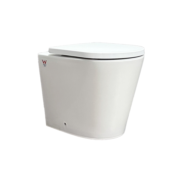 Waterware. Boston Floor Mounted Pan Gloss White | WDBO200WH
