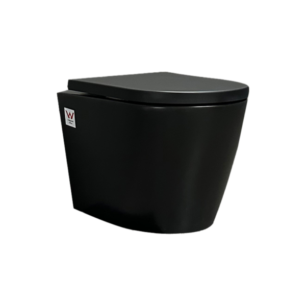 Waterware. Boston Wall Hung Pan Matte Black | WDBO300MB