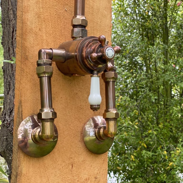 Handcrafted Copper Outdoor Showers. The Neptune Classic Climate At Home