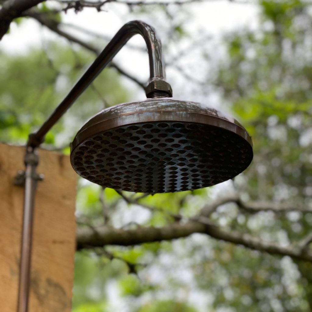 Handcrafted Copper Outdoor Showers. The Neptune Classic FREE WALL