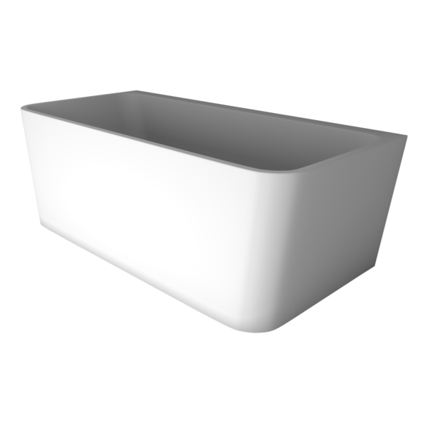 Waterware. 'The Smith' Bath 1500mm Back To Wall Gloss White Acrylic | BPBA8356-150 - Image 2