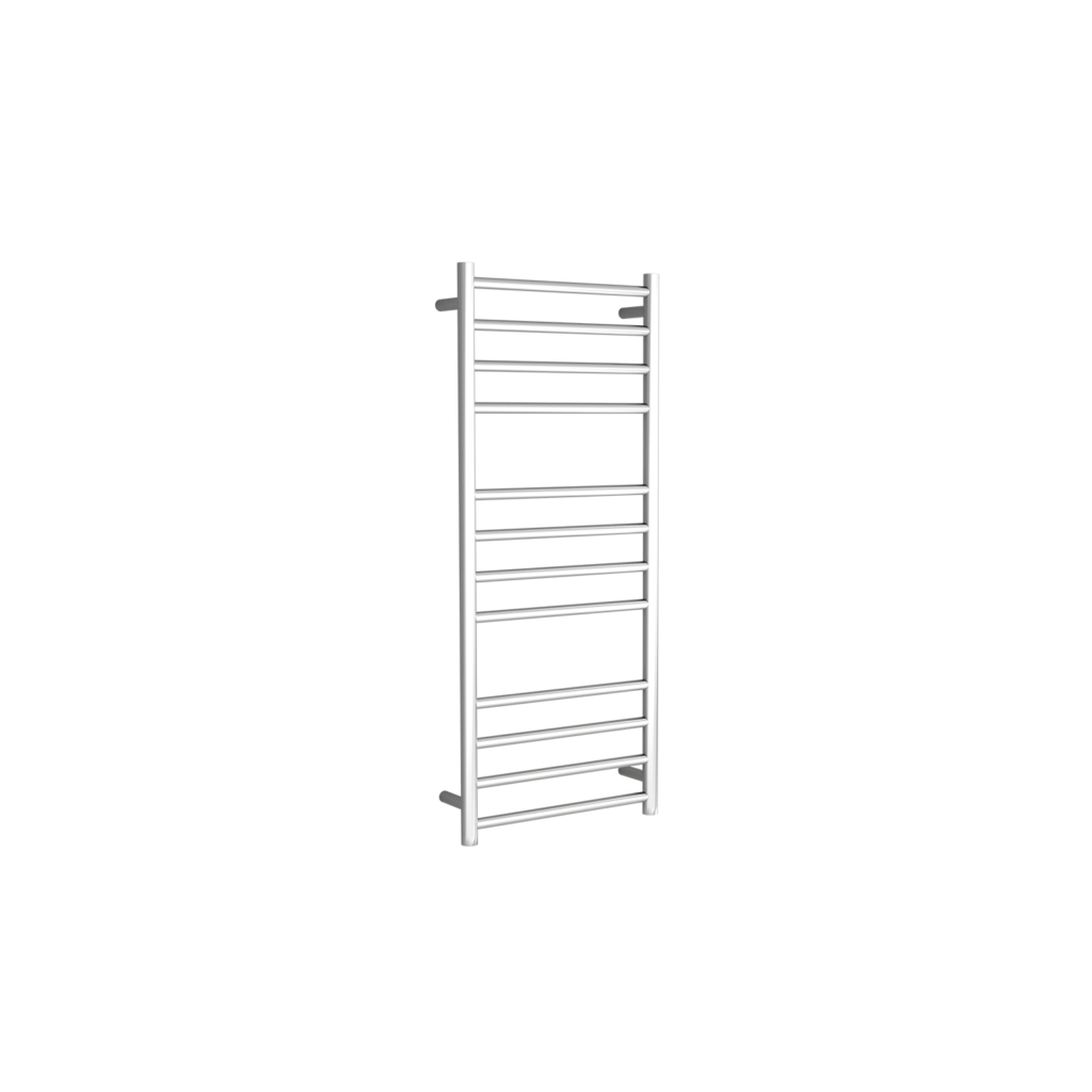 Waterware. Electric Towel Rail Round Brushed Stainless Climate At Home