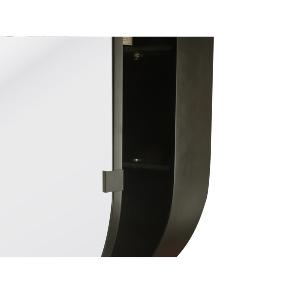 Waterware. Kzoao 500mm Oval Black Mirror Cabinet | KZMGRO500BL - Image 5