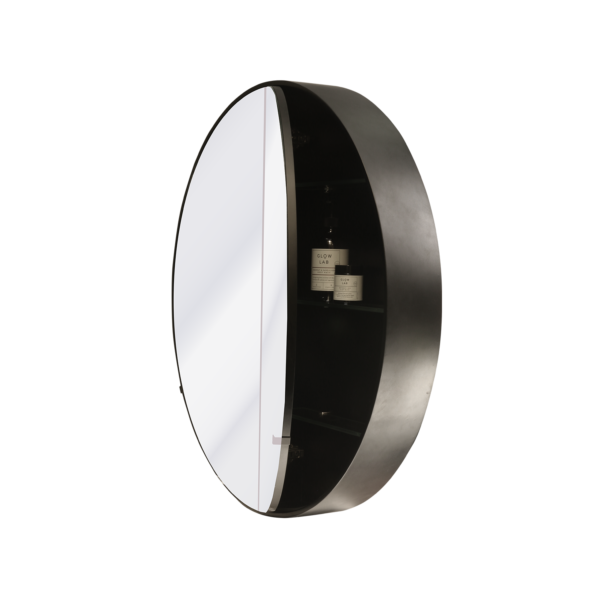 Waterware. Kzoao 900mm Round Black Mirror Cabinet | KZMGRO900BL - Image 4
