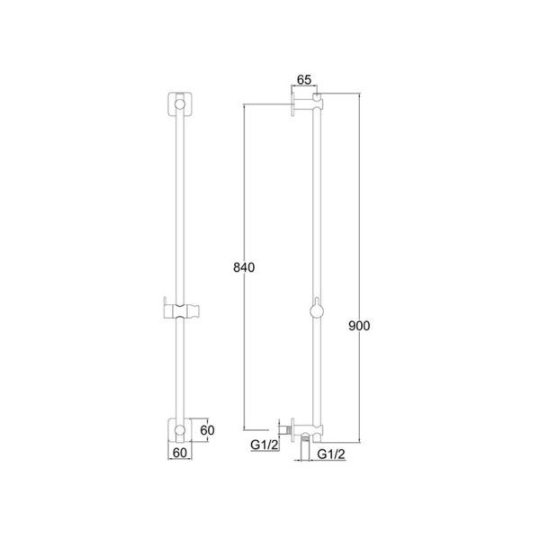 Loft. Slide Shower 3 Function Brushed Copper | FWLO9516MBC - Image 3