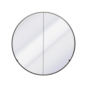 Waterware. Kzoao 900mm Round Black Mirror Cabinet | KZMGRO900BL
