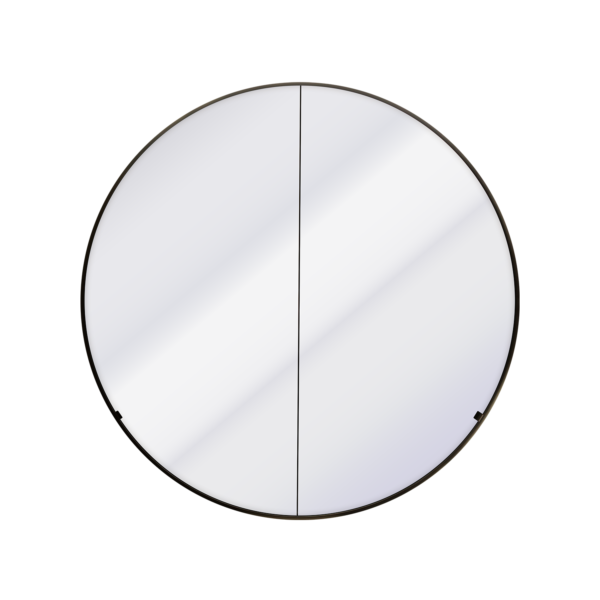 Waterware. Kzoao 900mm Round Black Mirror Cabinet | KZMGRO900BL