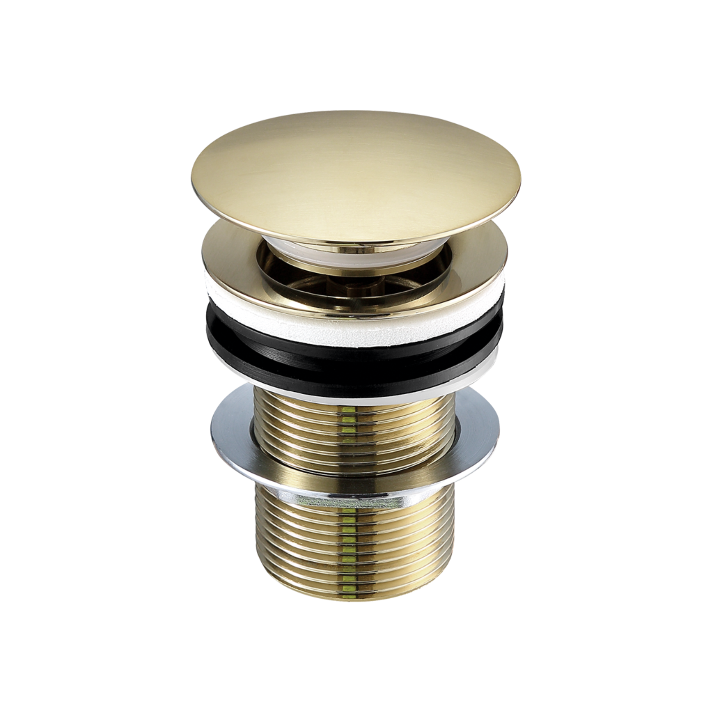 Waterware. Clickclak PopUp Dome Waste Brushed Gold Climate At Home