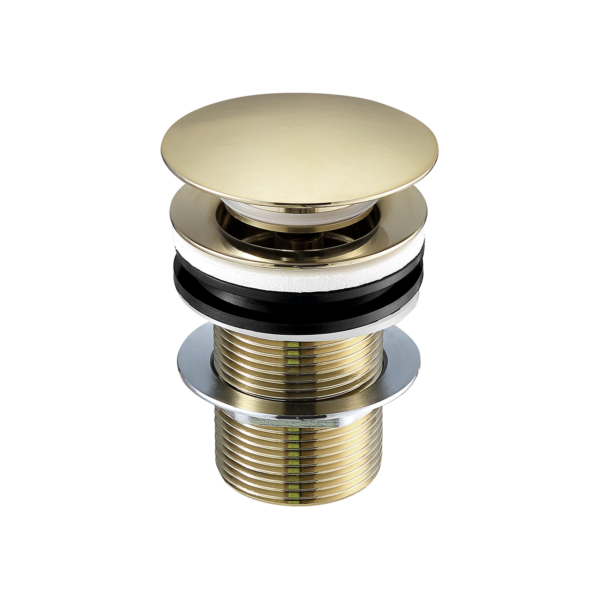 Waterware. Clickclak Pop-Up Dome Waste Brushed Gold | FW9269BG