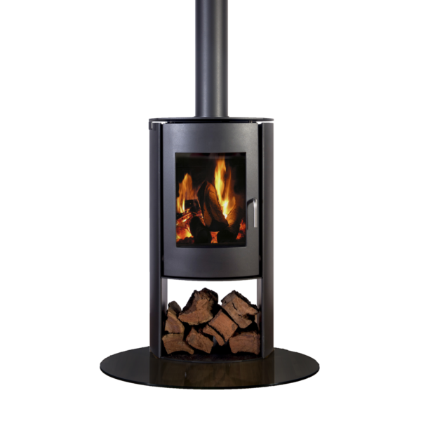 Nectre. N65 Curved Wood Fire with Flue Kit | N65KIT