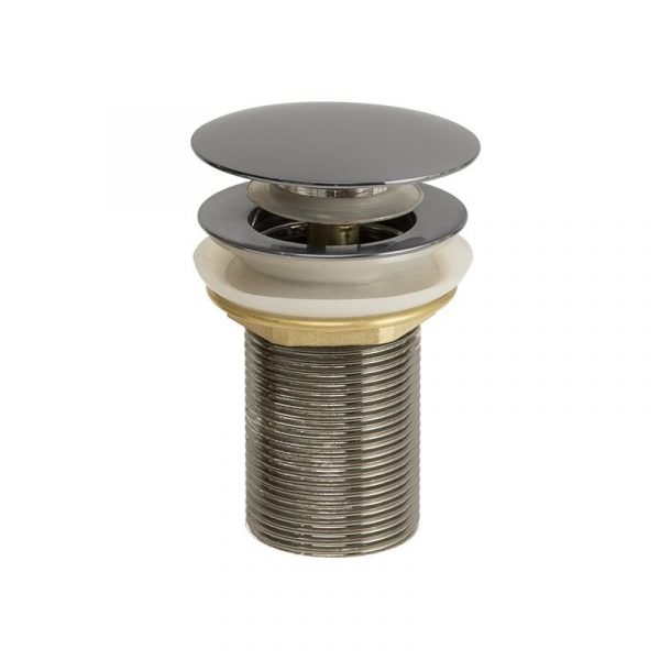 Waterware. Clickclak Overflow Pop-Up Dome Waste Gun Metal | FW9269OGM